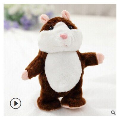 Cheeky Hamster Christmas Baby Kids Toys Talking Walking Nodding Sound Record Hamster Electrical Pet Plush Toys Gift Kids Fun