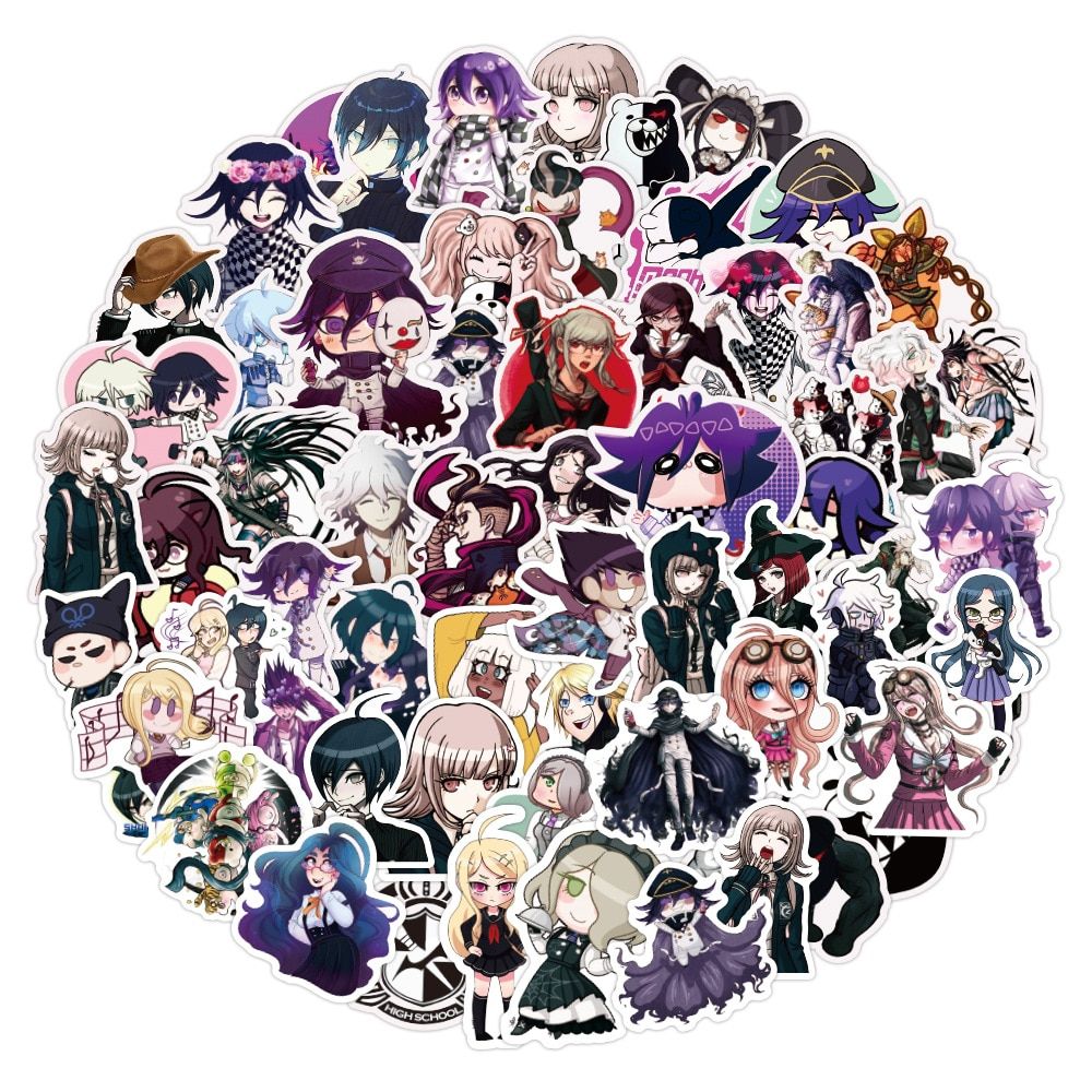 10/100PCS Danganronpa Game Stickers Snowboard Laptop Luggage Fridge Guitar Graffiti Waterproof Classic Toy Stickers Sticker