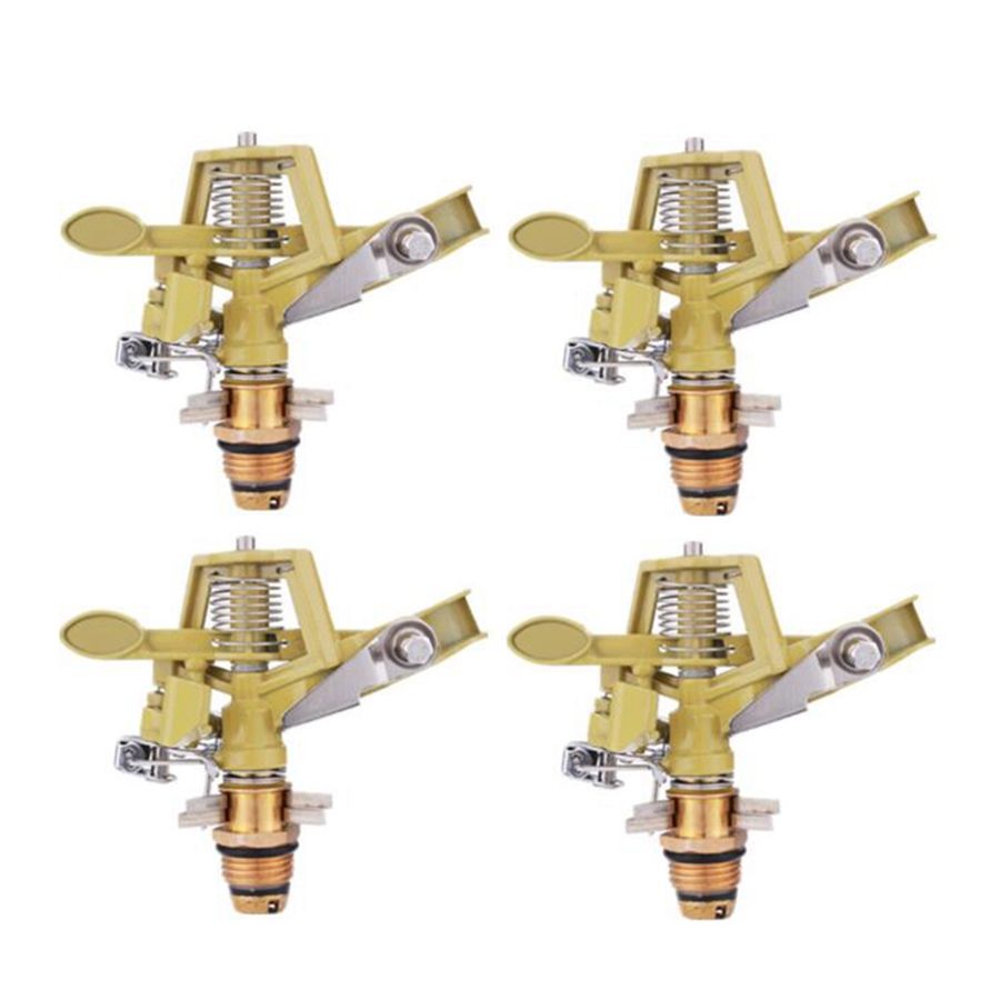 Practical product 4Pcs 1/2 Inch Heavy Duty Impact Sprinkler Head Perfect for Watering Large Gardens Hose End Sprinklers Watering Tools
