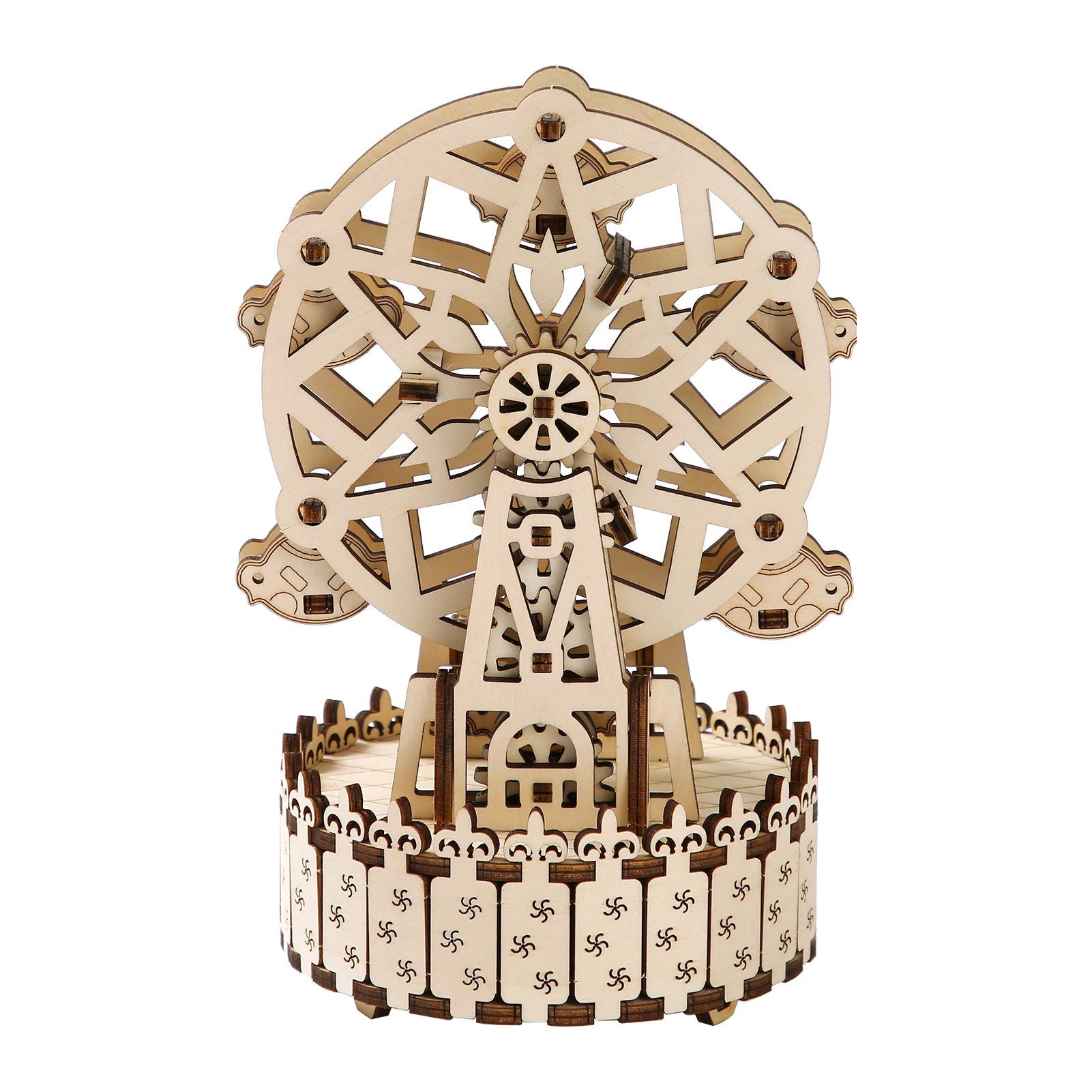 Puzzle Toy Exquisite Detailed Recreational Three-Dimensional Ferris Wheel Model for Home