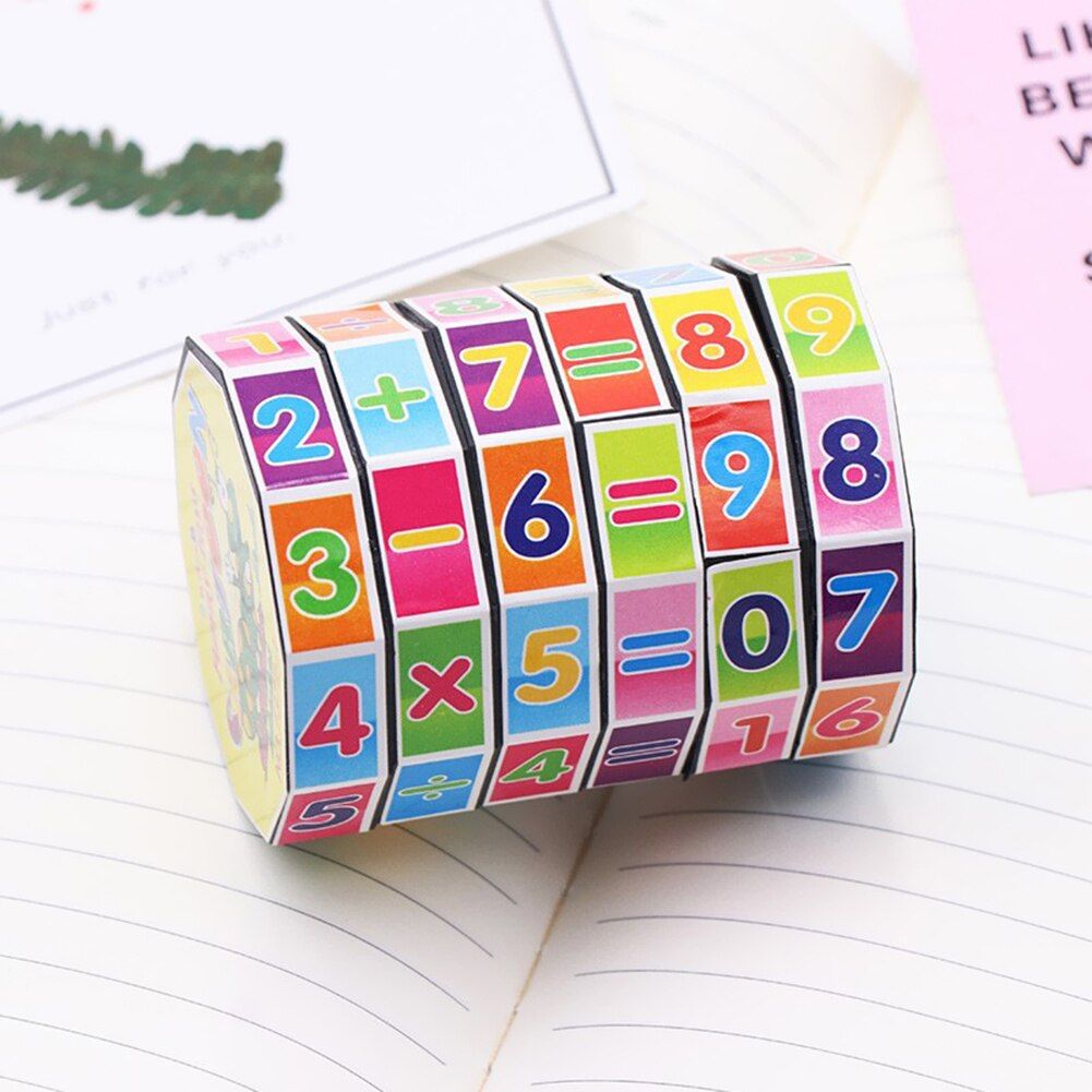 Childrens Calculate Games Mathematics Numbers Magic Cube Puzzle Plastic Cylindrical Cube Gift Learning Education Math Toys