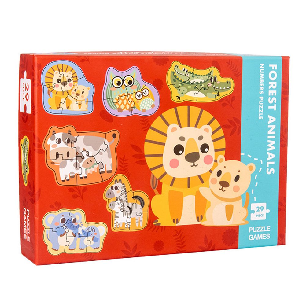 6Pcs/Set Wooden Matching Puzzle with Cute Cartoon Shape Kids Cognitive Toys Gift