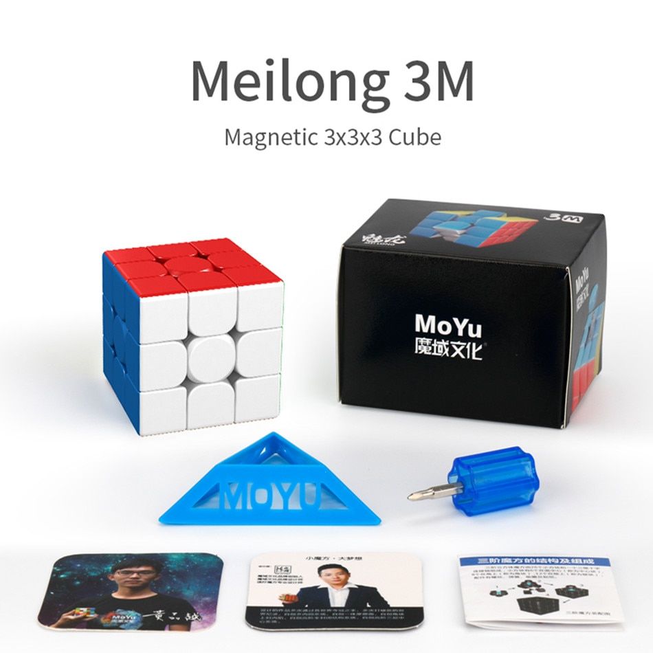 Moyu Meilong Pyramid Cube 3M 3x3x3 Magic Cube Magnetic Professional Speed Cube Competition Cube Game Cubo Magico Puzzle Toys
