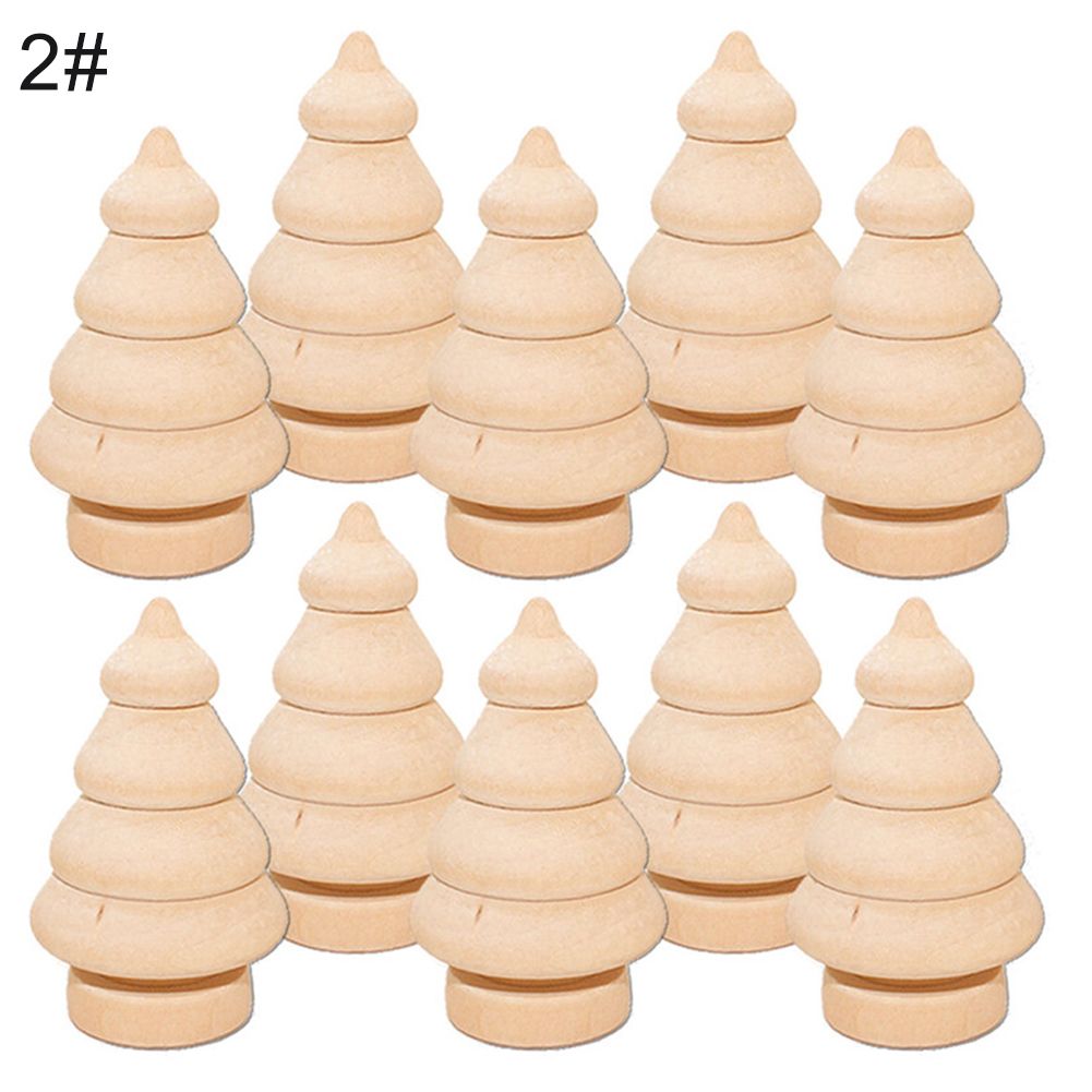 10Pcs Blank Wooden Peg Doll Crafts DIY Hand Painting Graffiti Kids Toy Decor