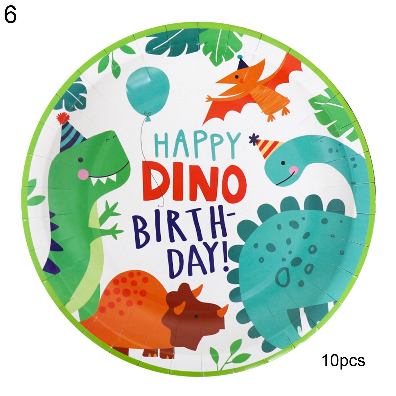 Party Cups Cartoon Dinosaur Pattern Parties Tablecloth Kitchenware