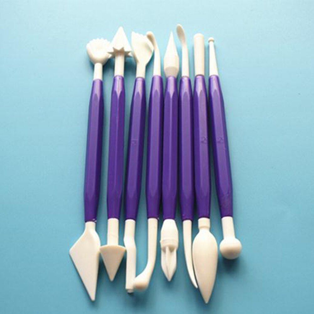 8pcs Polyform Sculpey Tools Set DIY Plasticine Polymer Clay Modelling Tools Flower Molds Playdough Tools Clay Tools