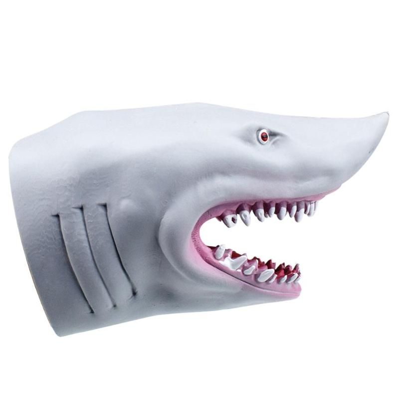 Plastic Shark Hand Puppet For Story Tpr Animal Head Kids Gift Animal Head Figure Vividly Kids Toy Model Gifts