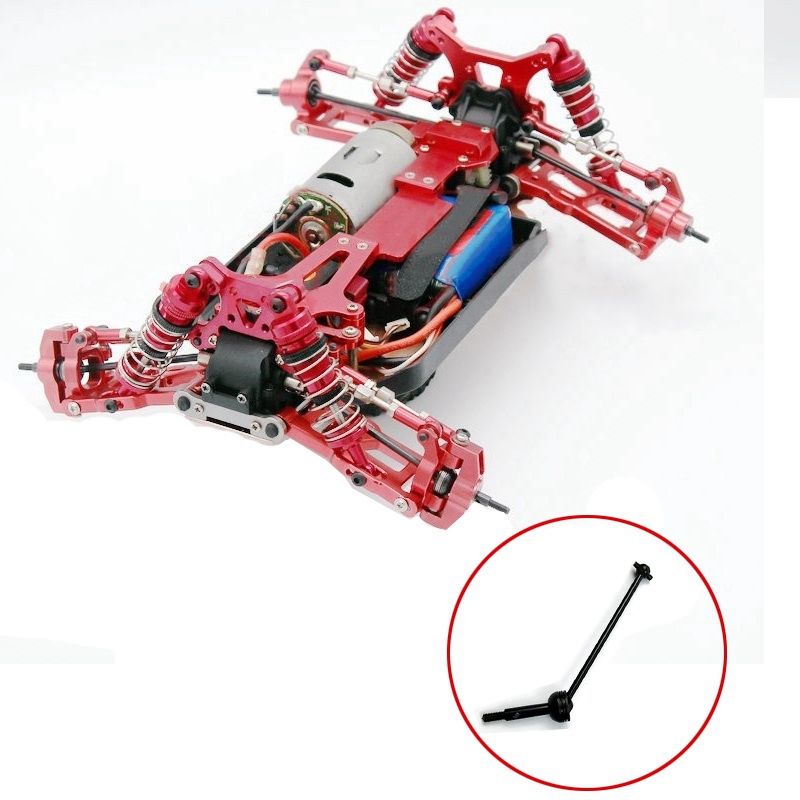 Rear Dog Bone+Front CVD Universal Drive Shaft+Wheel Cups Set for Wltoys 144001 4WD Off-Road Drift Car Accessories