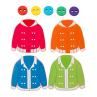 4Pcs Kid Wooden Clothes Buttons Threading Intertive Game Early Educational Toy