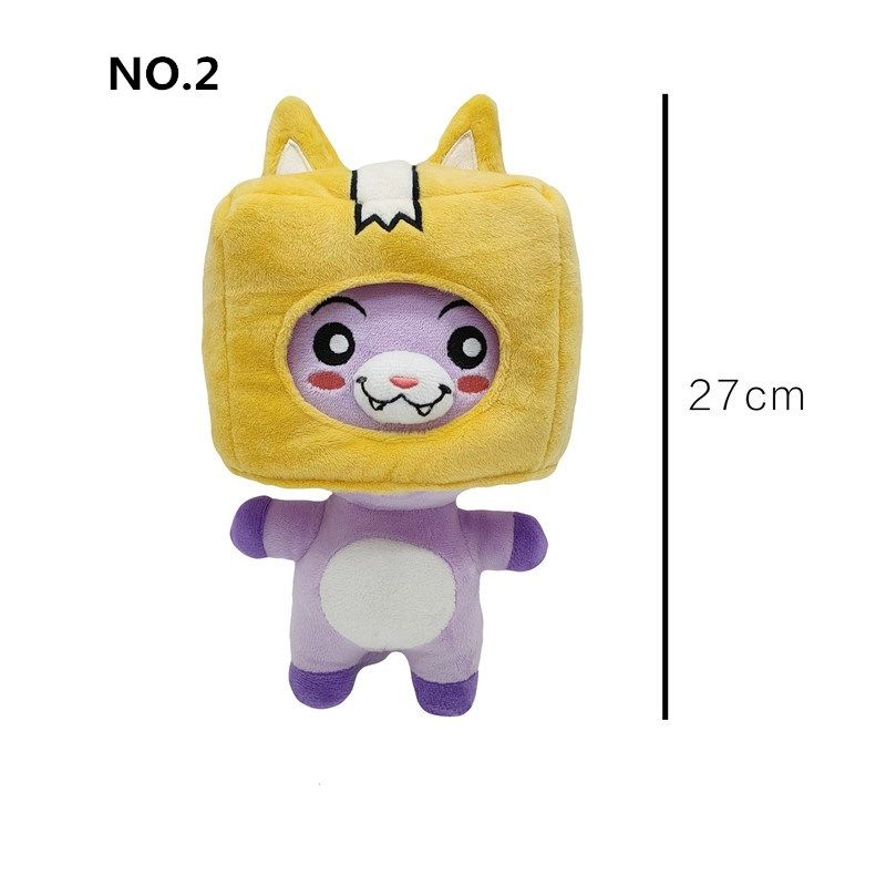 Lankybox Plush Toy Lankybox Foxy Plush Removable Cartoon Robot Soft Toy Plush Children's Gift Turned Into A Doll Girl Bed Pillow