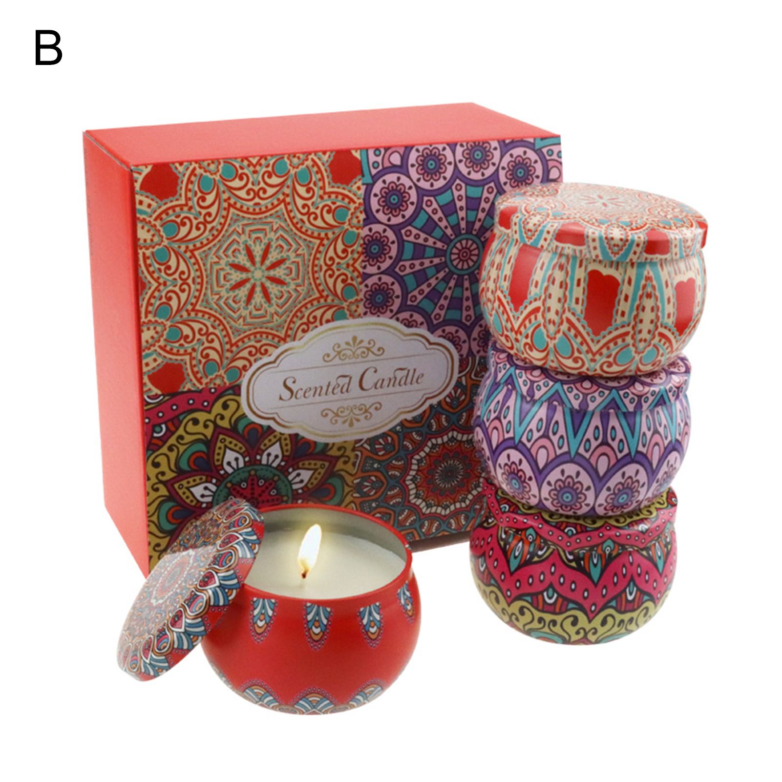 Scented Candle Charming Christmas Themed Candle Holder Decor