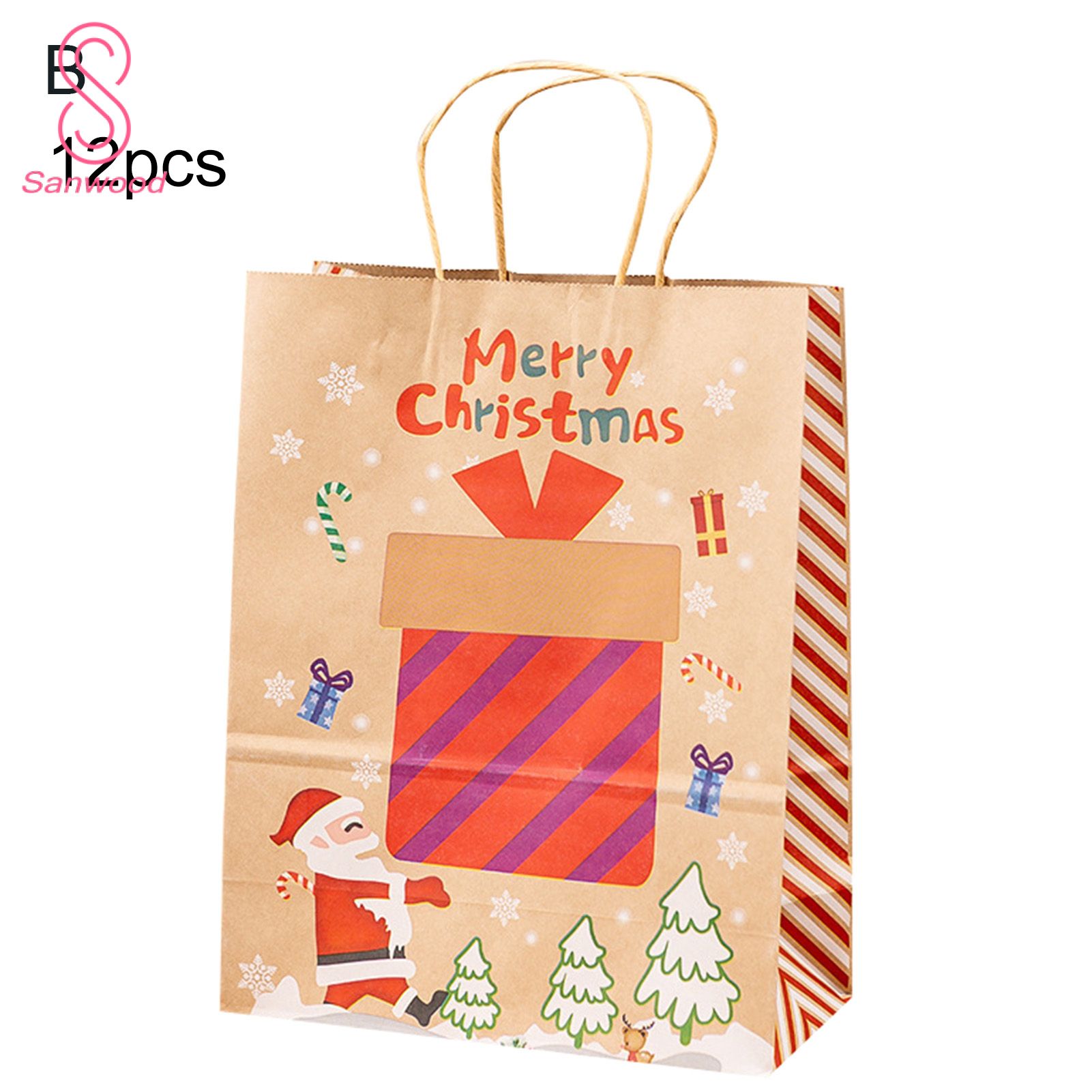 Candy Bag Fine Workmanship Rustic Style Christmas Gift Goodie Bag