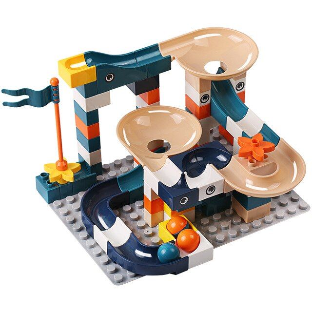 83-332PCS Big Size Funnel Slide Marble Race Run Building Blocks Toys Kids  DIY Educational Toys for Children Gifts