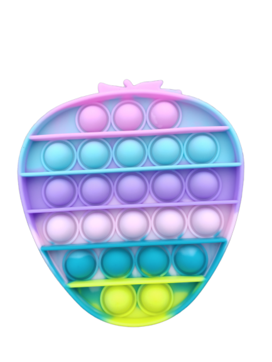 1 X Push Pop Bubble Fidget Sensory Toy, Silicone Puzzle Game Toys Squeeze Sensory Toy for Kids, Family, Friend Rainbow - Baby Toys - Baby Toys - Baby Toys