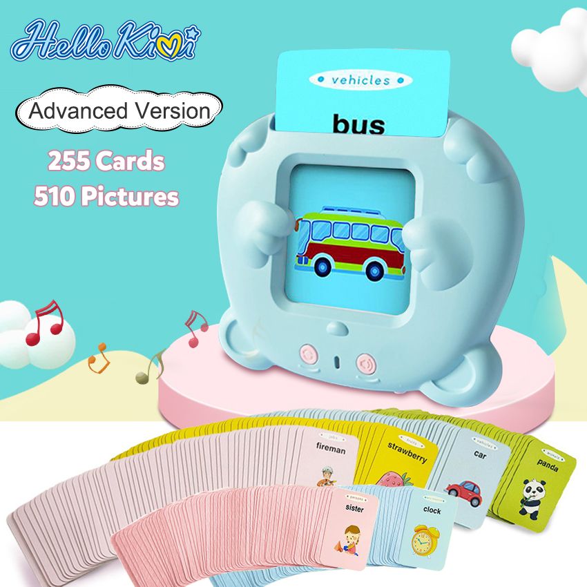 HelloKimi Card Reader For K-ids E-ducational Talking E-lectronic Book Cards L-iteracy P-icture English Language Learning I-nteractive reading a-udio t-oys Enlightenment e-ducation machine