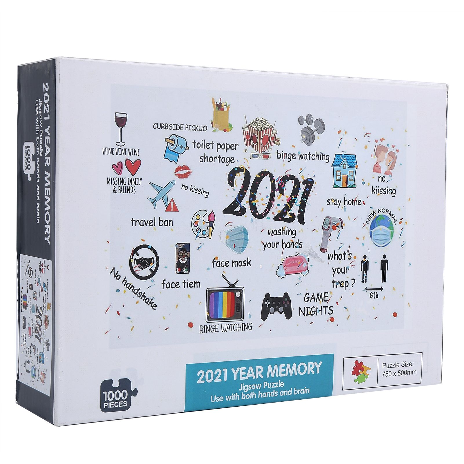 Chenmeng La 1000pcs Puzzle for Memory Year of 2021 Adults Kids Large Jigsaw Toy 75x50cm/30x20in