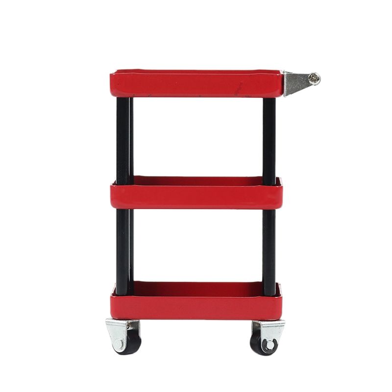 3 Layers Metal RC Car Tools Rack Maintenance Trolley for TRX4 SCX10 RC Climbing Car Simulation Tools Rack Red
