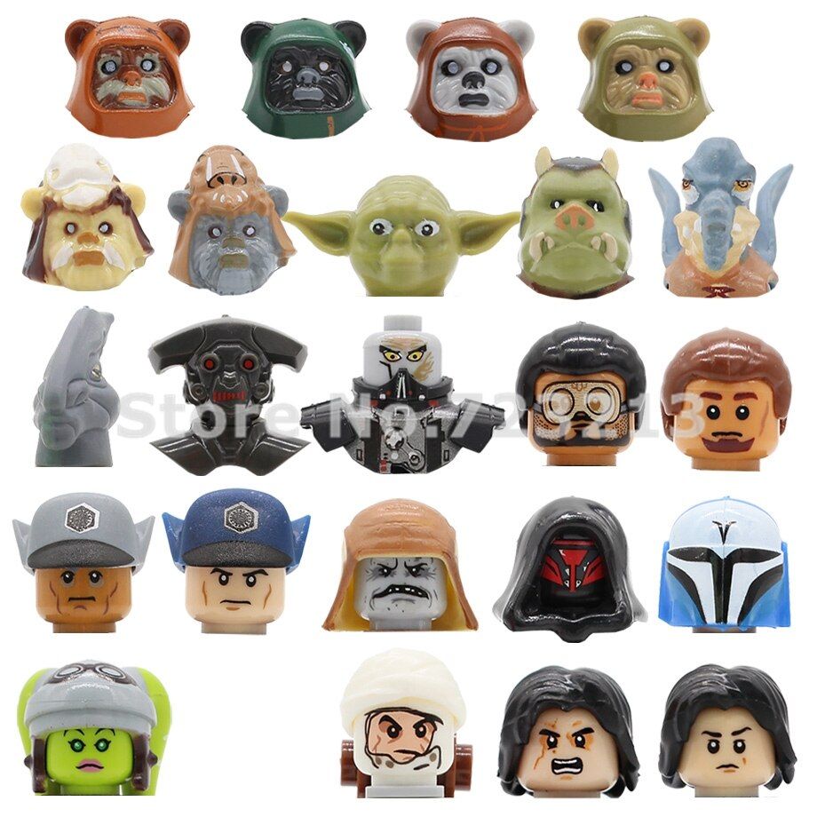 Feleph Single Space Ewok Warrior Figure Head Watto Chief Trebor Logray Tokkat Dengar Gamorrean Building Blocks Toys
