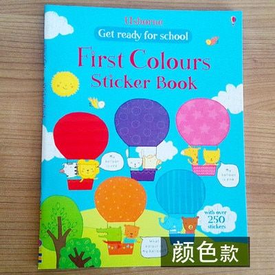A4 size Children Cartoon Sticker books Kids English Story Book with Stickers Preschool Learning for Kindergarten Gift
