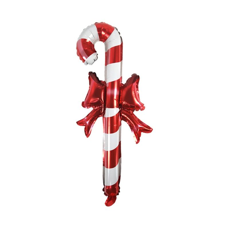 New 24" Christmas Inflatable Stick Cane Candy Elk Head Gingerbread Man Snow Handheld Balloon