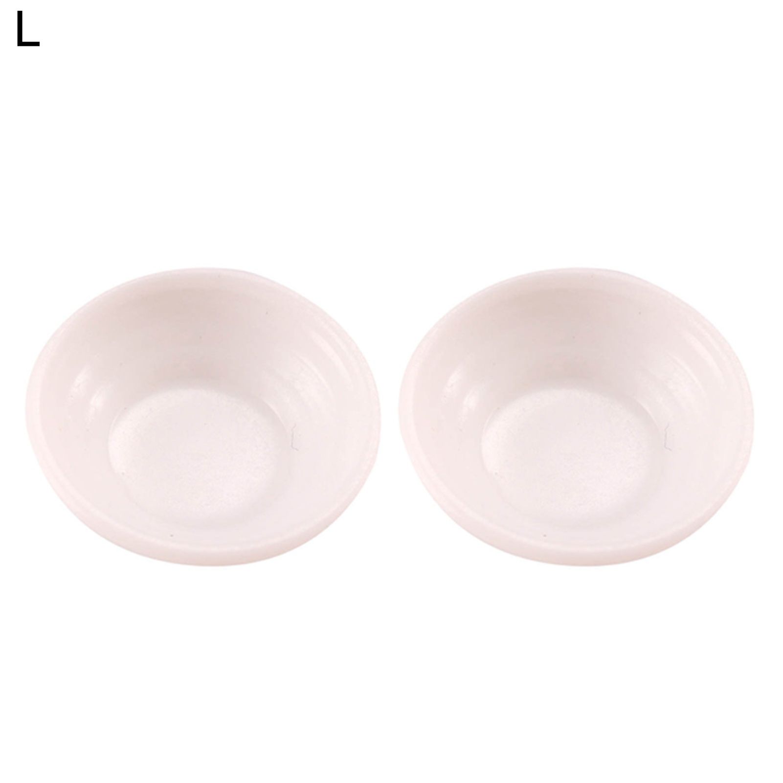 2Pcs Dollhouse Bowl Fine Workmanship Smell-less Decoration Dollhouse Miniatures Bowl Decor Toy for Kids