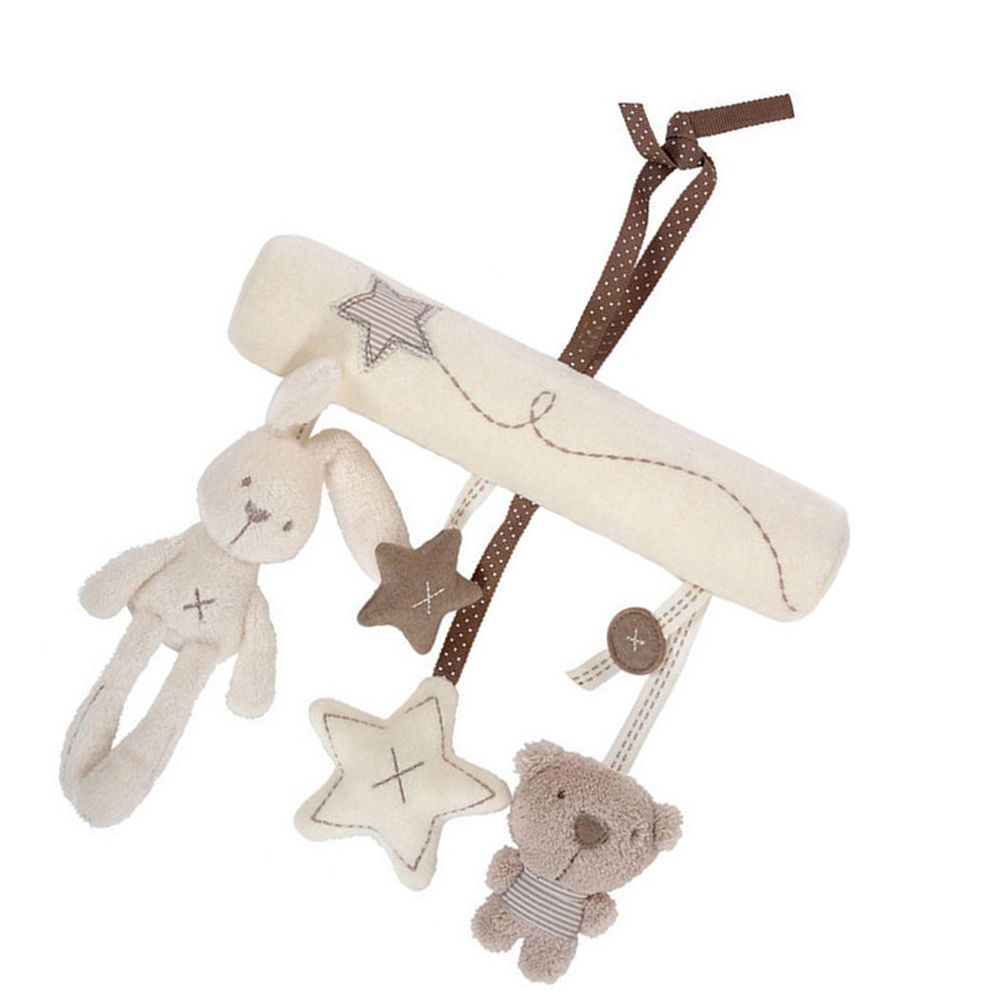 Cute Soft Plush Activity Crib Stroller Baby Toys Hanging Rabbit Star Shape Toy