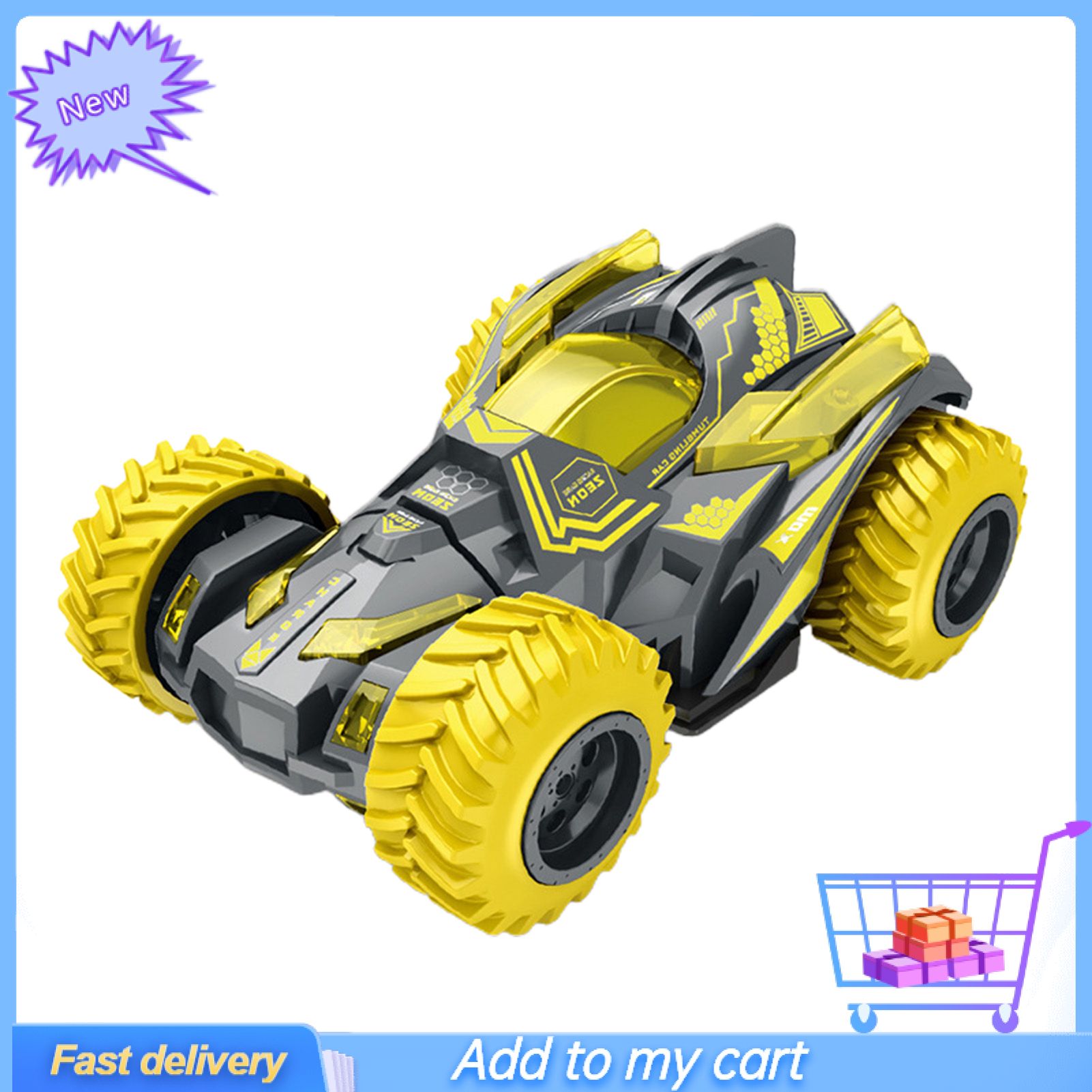 Off-Road Car Toy 360 Degree Rotation Anti-friction Strong Grip Pull Back Car Toy for Children