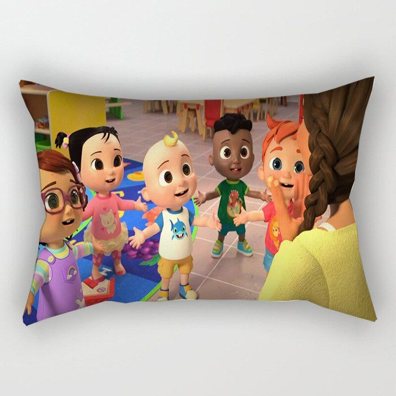 50*30CM Pillowcase Throw Cushion Covers Cartoon Cocomelon Family JJ Car Sofa Cushion Pillow Cases Pillowslip Kid Room Decoration