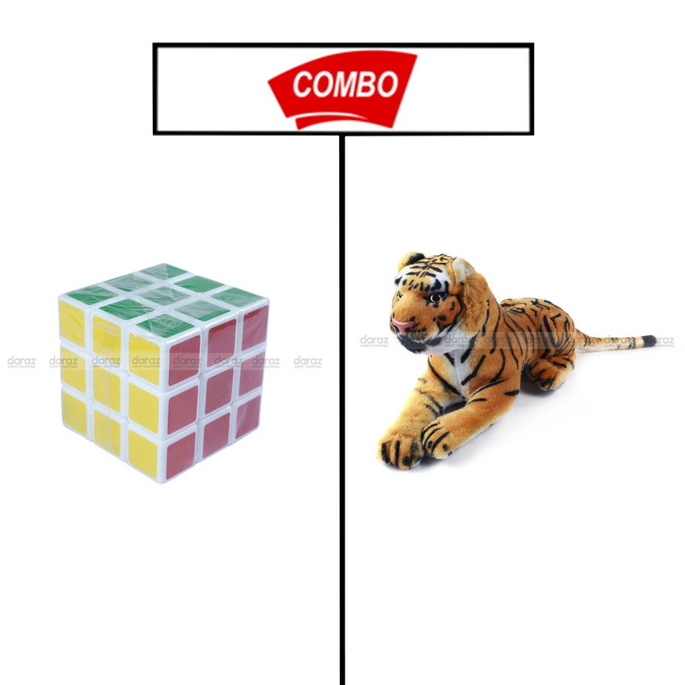 RUBIX CUBE & TIGER TEDDY COMBO PACK FOR YOUR KIDS