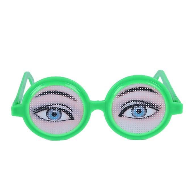 Plastic Funny Glass - Green