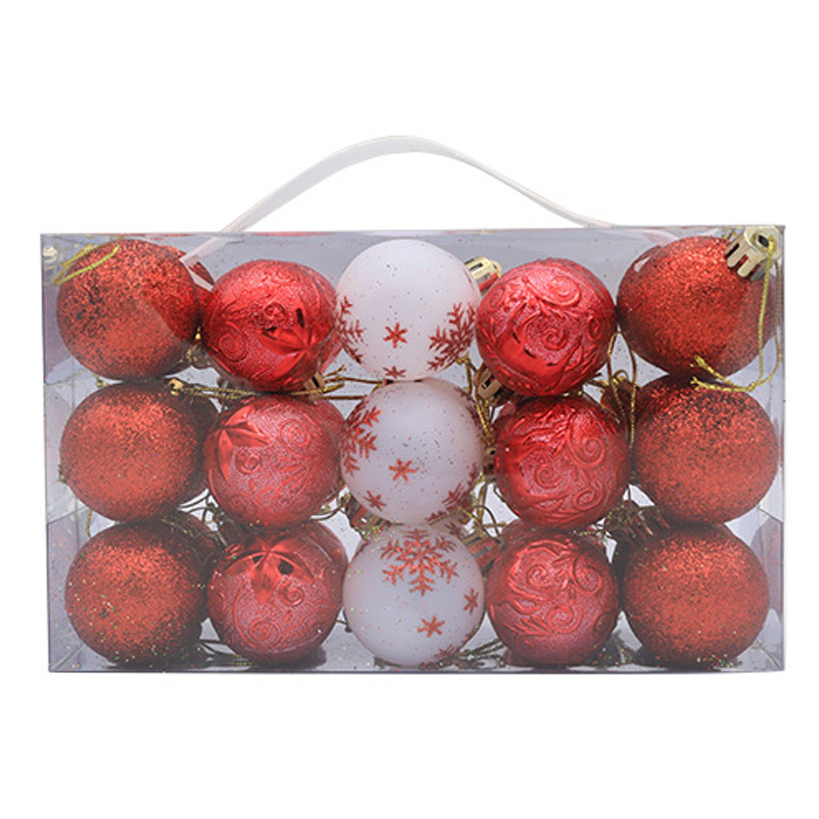 Christ Balls Ornaments Snowflake Pattern Sturdy Construction Festival Balls Pendants