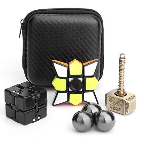 Handheld Finger Fidget Toy Set Fidgit balls,Infinity Cube,Flippy Chain,Fidget Spinner Hammer Stress and Anxiety