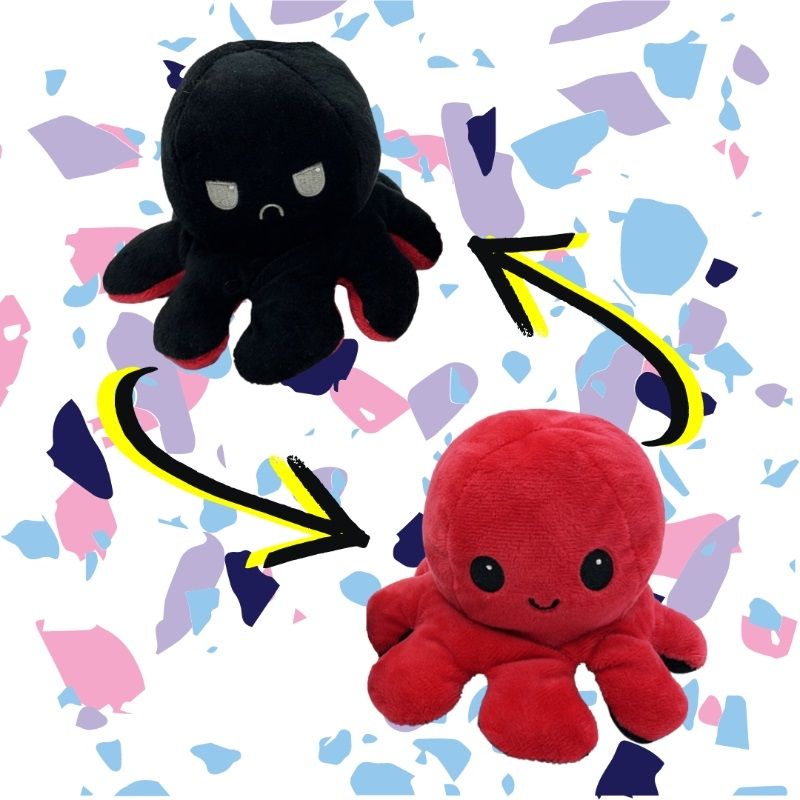 Reversible octopus Plush Soft Toy Doll for Children