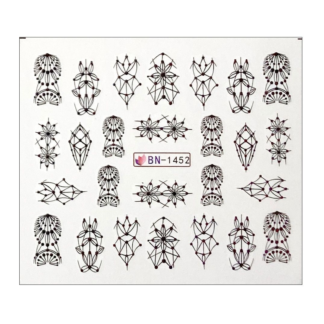 10pcs Black Russian Letter Word Nail Stickers Line Sexy Girl Nail Decals Tattoos Sliders Water Transfer Stickers Manicure 2019