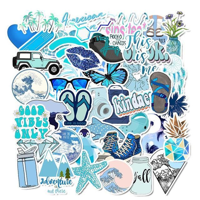 50pcs Vsco Cartoon Stickers Pink Pack For Cute Girl Kids Waterproof Car Sticker On Laptop Fridge Bike Skateboard Suitcase Toys