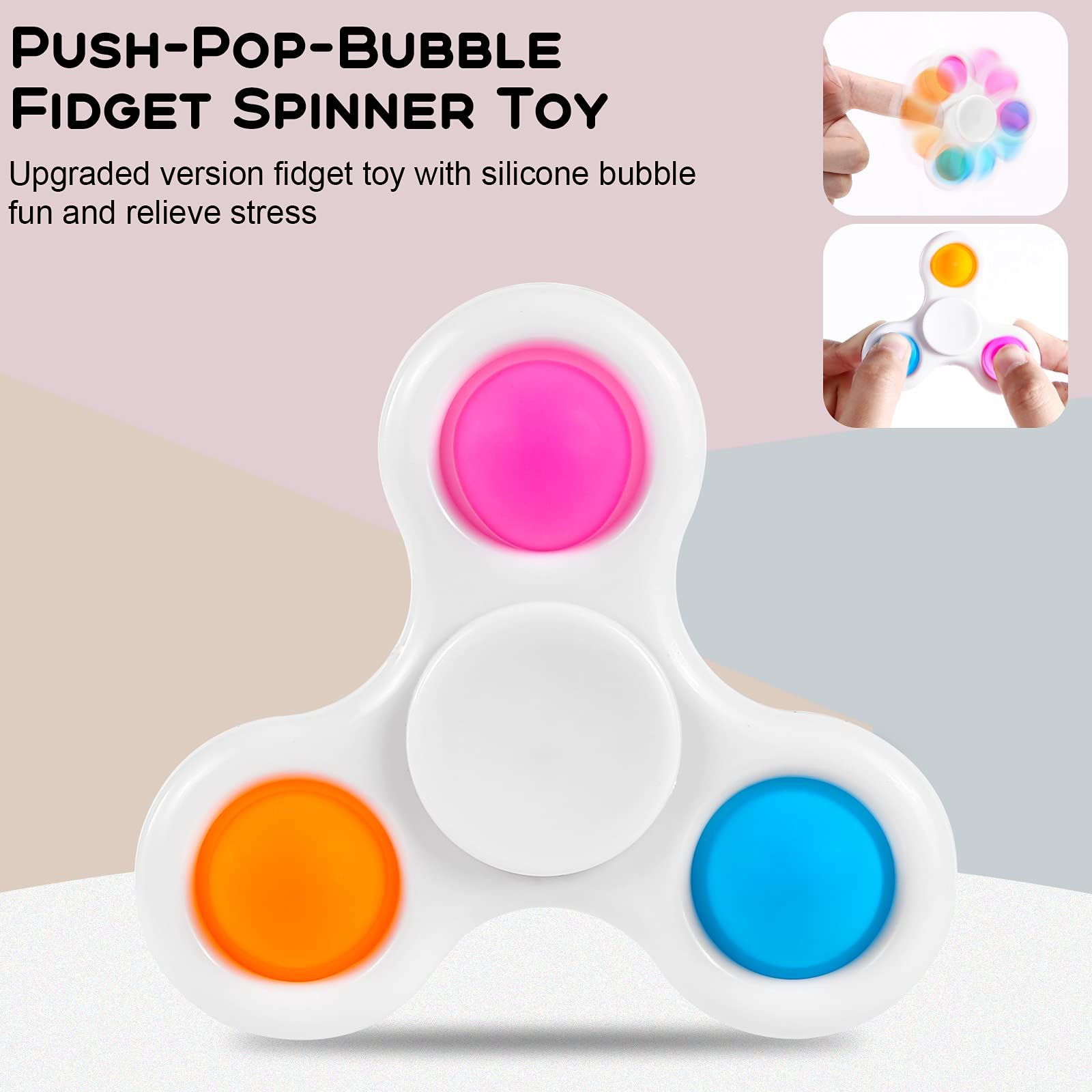 POP Toy Bubble Squeeze Sensory Fidget Toy Pop It Figit Toy Fidget Toys Special Needs Stress Reliever, Push Bubble Gadgets