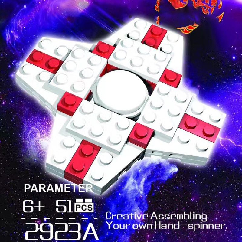 Finger Spinning Tops Building Block Assemble Adult Anti Stress Toy Kids Handmade Block Autism Gyroscope Office Fidgets Toy