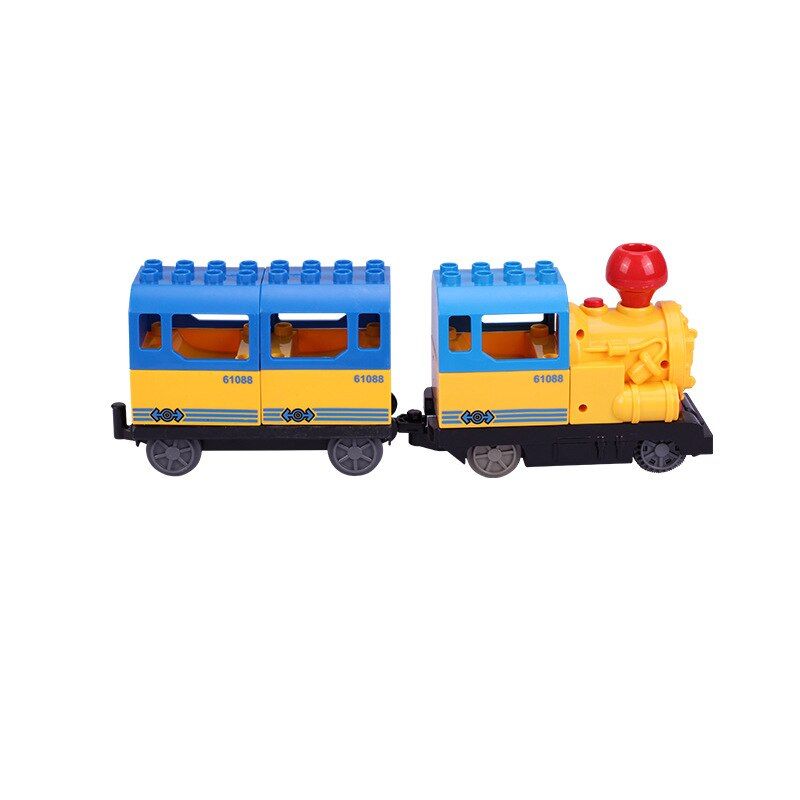 DIY Building Blocks Duploe Train Track Accessories Railway Points Curved Crossover Bridge Parts Brick Toys For Children Kid Gift