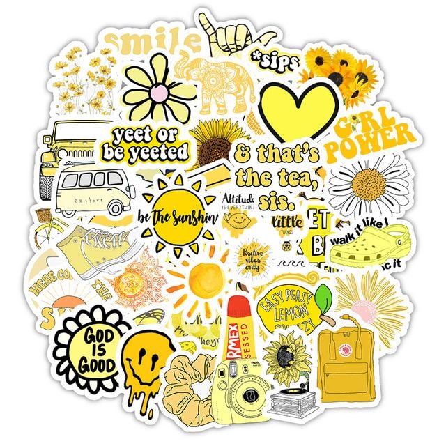 50PCS Cartoon Pink INS Style Vsco Girl Stickers For Laptop Case Car Skateboard Motorcycle For Kids Children Toys Cool Sticker F5