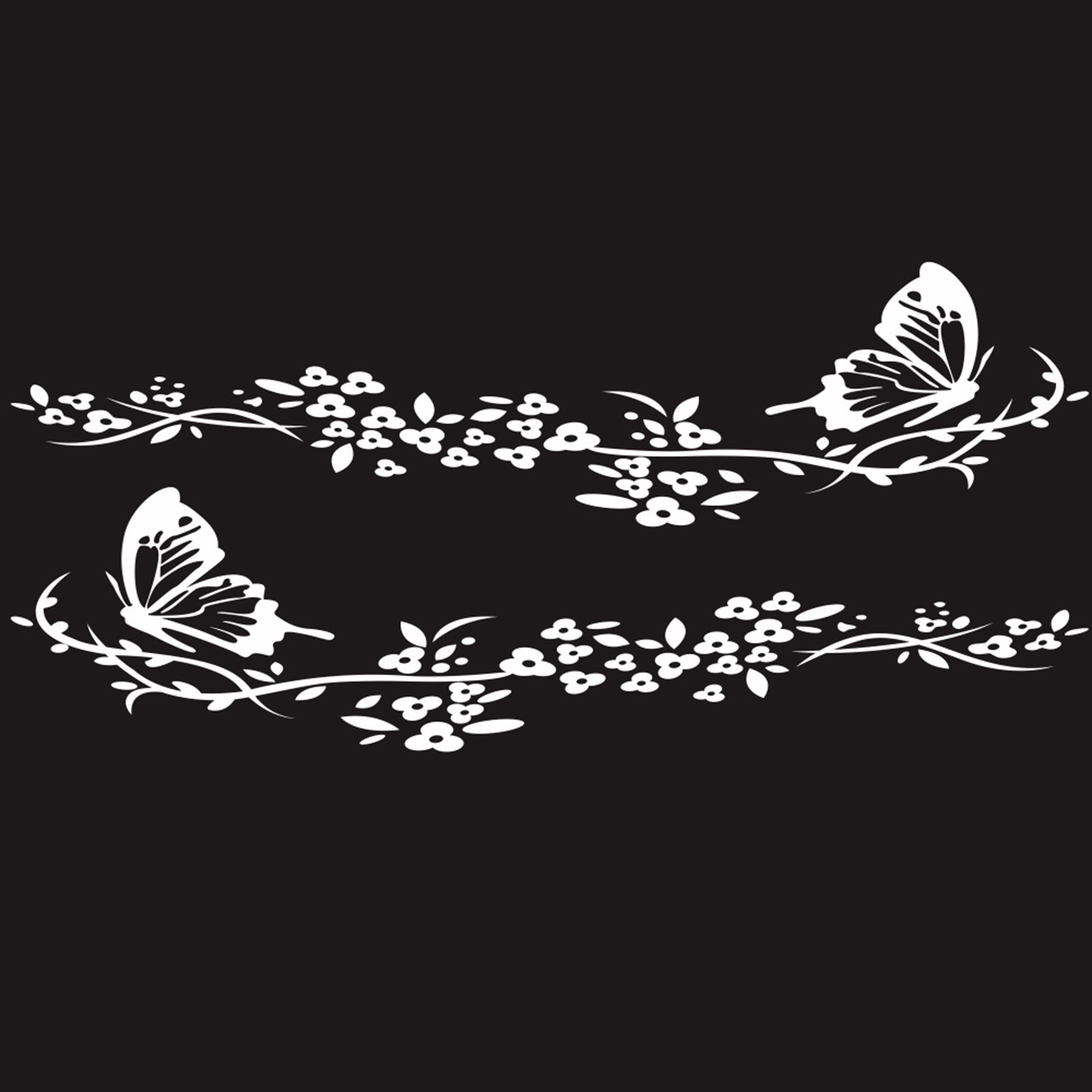 Car Sticker Funny Pattern Butterfly Flower Car Body Decal