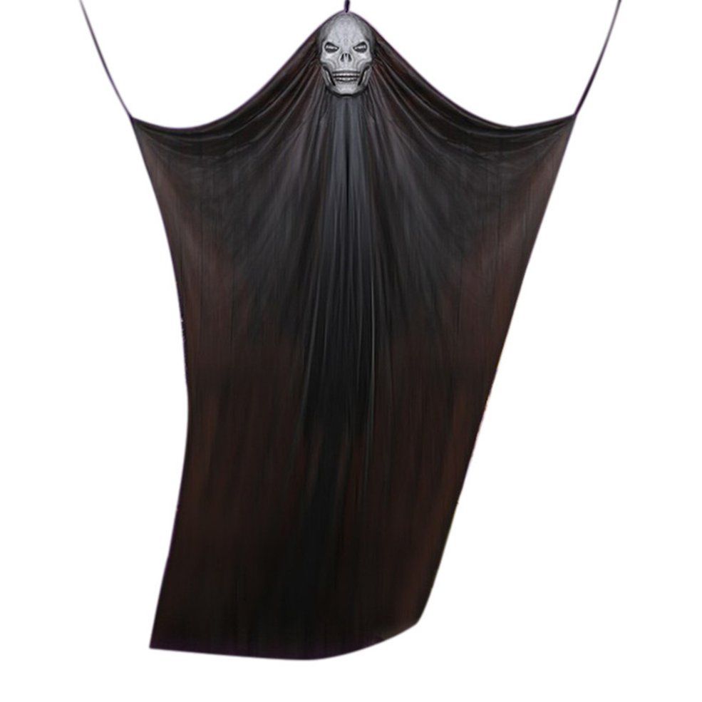 Ghost Hanging Decoration Scary Creepy Flying Ghost Ornament Gift Decoration-black 1.5*3.3m