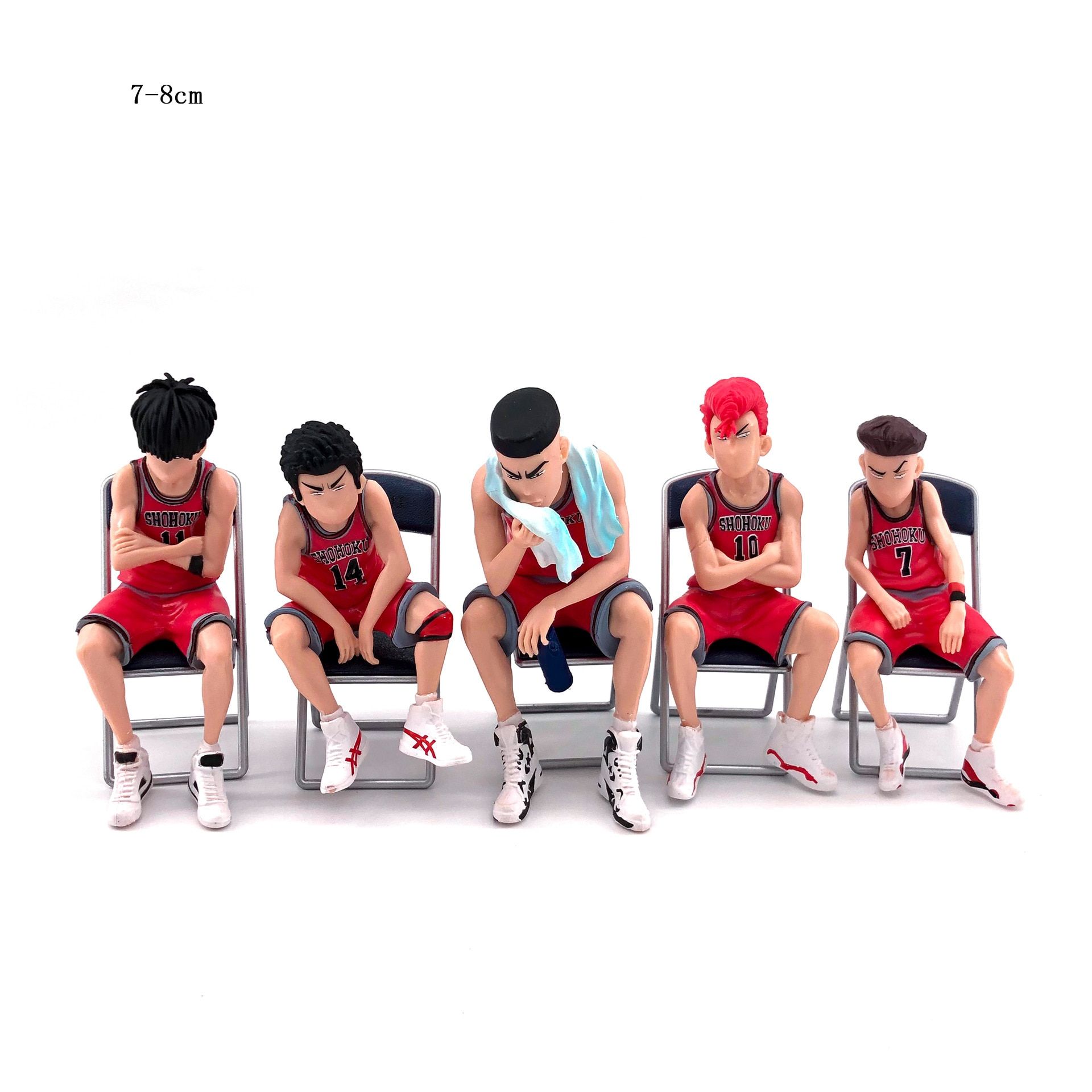 5pcs/set Slam Dunk Figure PVC Action Toy Kaede Rukawa Hanamichi Sakuragi Takenori Miyagi Ryota Collection Model Car Pendant