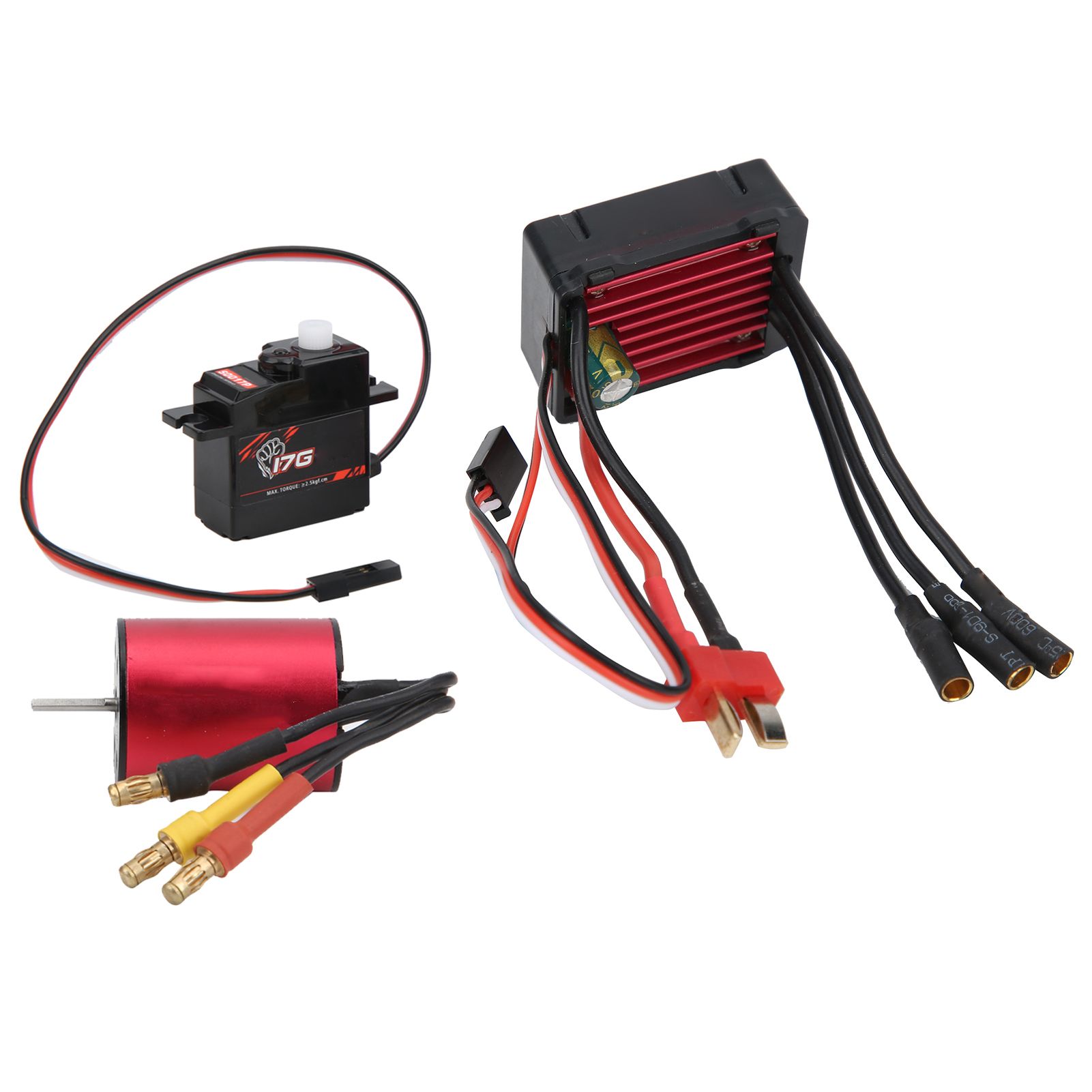 Surpass‑Hobby 6300KV Motor Brushless + 25A ESC 17G Plastic Gear Servo RC CarsX