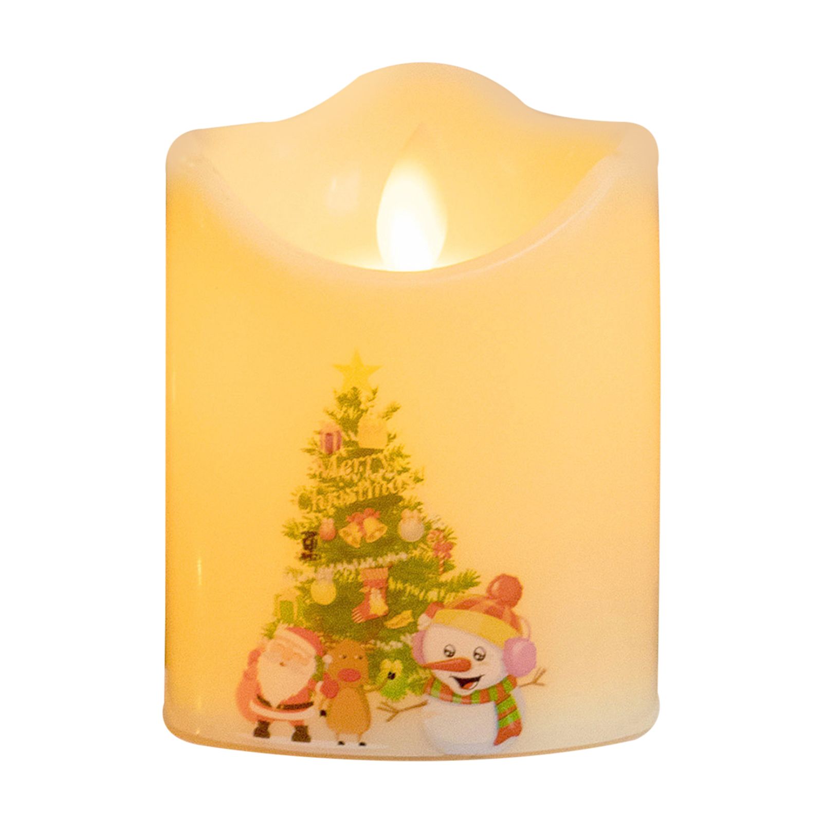 LED Lamp Multi-purpose Flickering Vivid Santa Claus Pattern LED Tea Lights