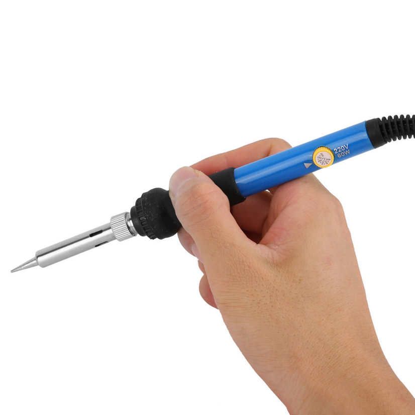 PCB Soldering Tool 16pcs 60W Adjustable Temperature Iron Kit Electronics Repair