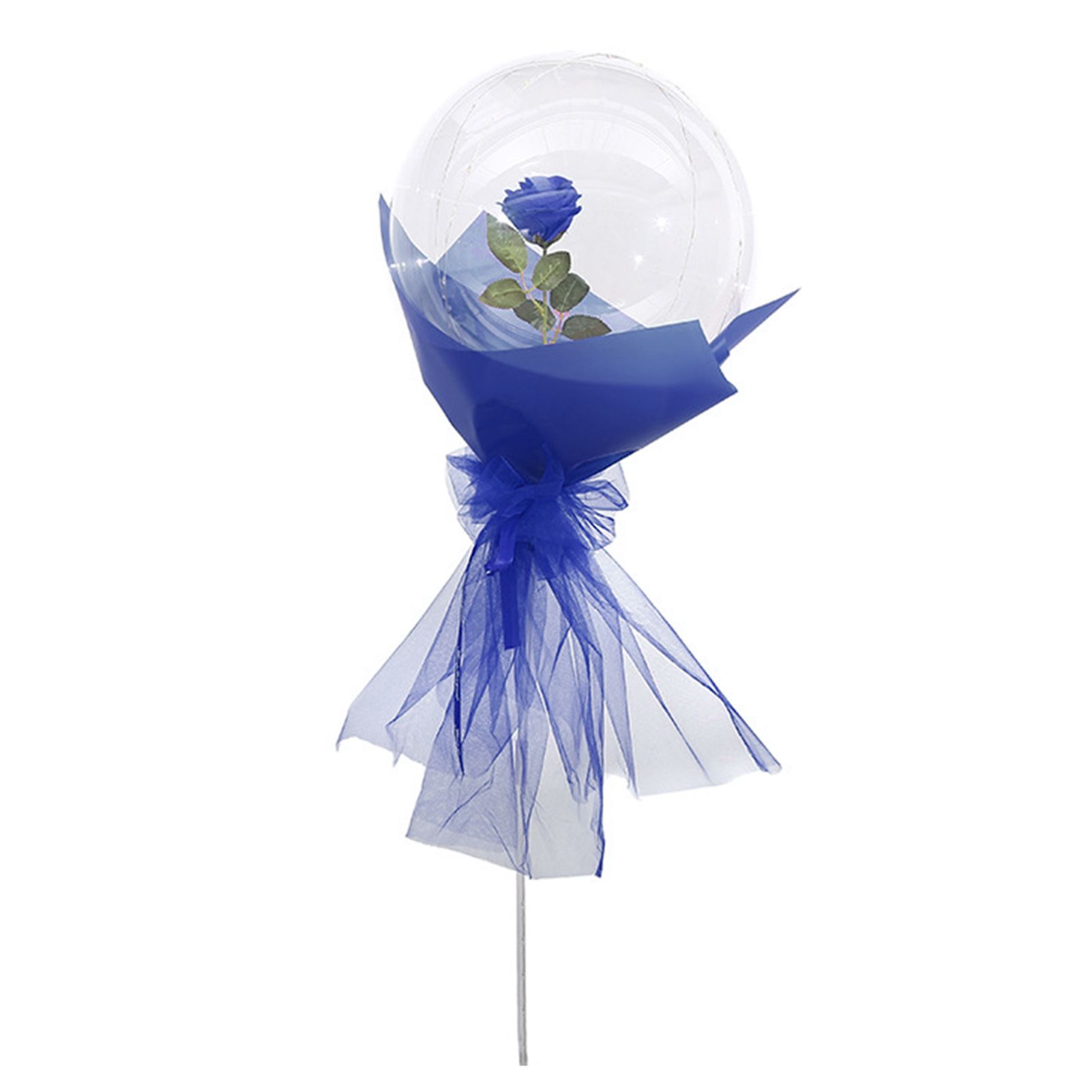 1 Set LED Glowing Balloon Nice-looking Decorative Attractive Rose Glowing Balloon Luminous Bouquet Decor for Party