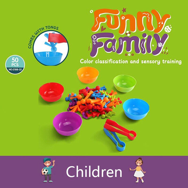 Child Game Color Sorting Toys Montessori Counting Kids Toy Educational Learning Toys Baby Fine Motor Toys For Children 2-4 Years