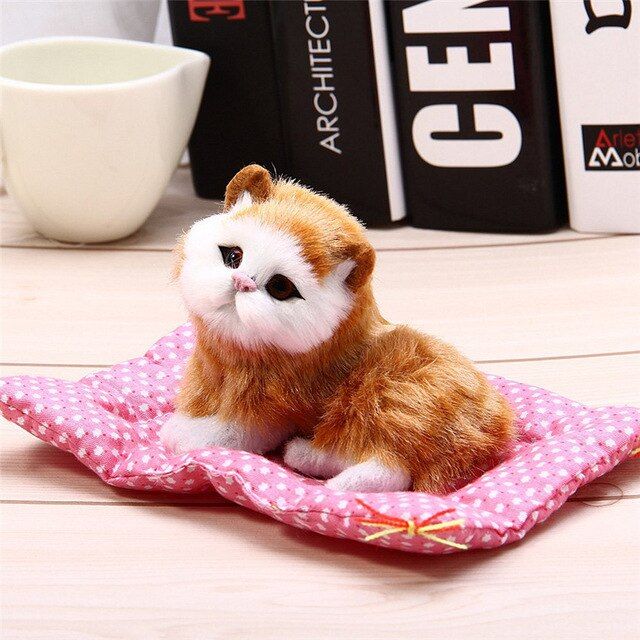 Cat Stuffed Toys Lovely Simulation Animal plush toy 8 styles cute sleeping kitten models for kids Home Crafts Decorations