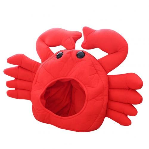 Lovely Taiyaki Crab Shape Cotton Earflap Beanie Cap Hat Costume Parties Supplies Hats accessories Fashion popular cap gifts toys