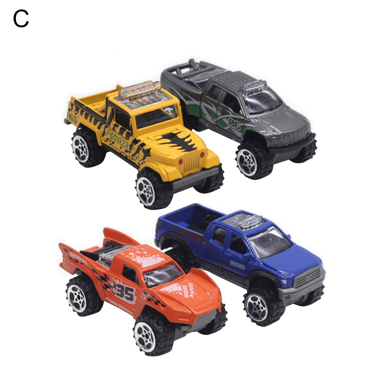 Childrenworld Off-Road Car Toy High Performance 1/64 Scale Mini Creativity Diecast Off-Road Car Toy